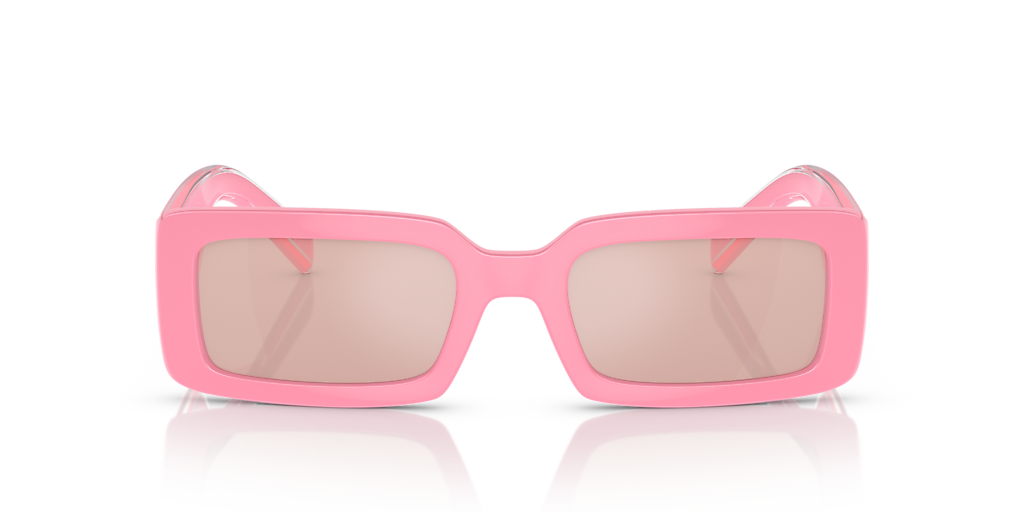 DOLCE&GABBANA DG6187 Pink - Women Luxury Sunglasses, Light Pink Mirror Silver Lens
