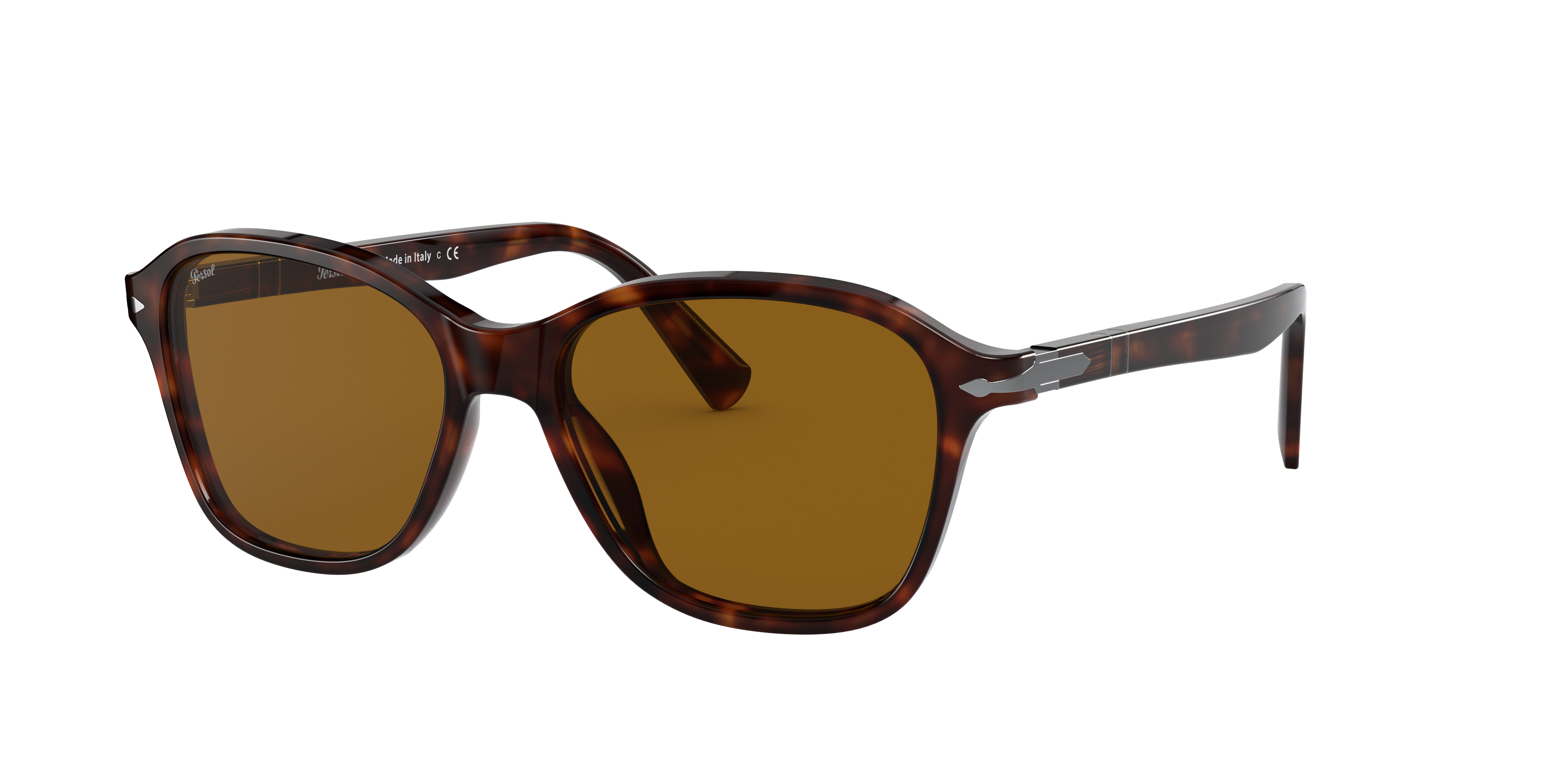 Persol Unisex Sunglass PO3244S -  Frame color: Havana, Lens color: Brown