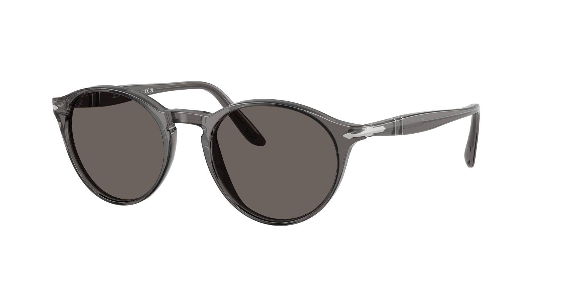 Persol Man Sunglass PO3092SM -  Frame color: Transparent Grey, Lens color: Dark Grey