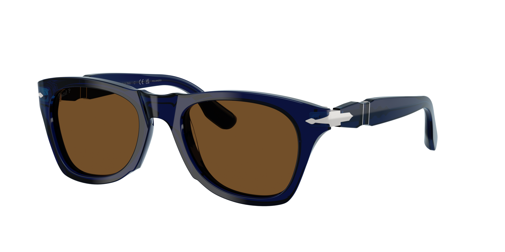 Persol Unisex Sunglass PO8001S - Frame color: Cobalto, Lens color: Polarized Brown