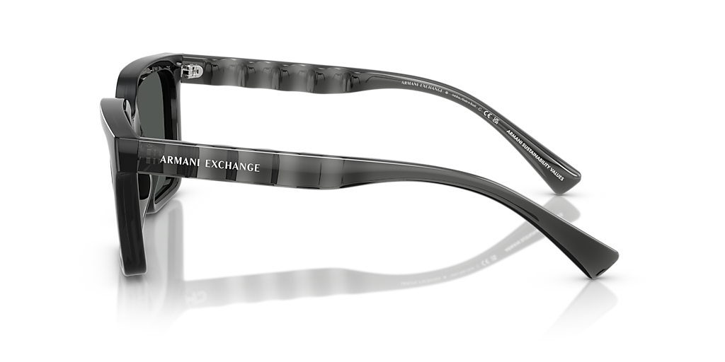 ARMANI EXCHANGE AX4147S Shiny Transparent Grey - Men Sunglasses, Dark Grey Lens