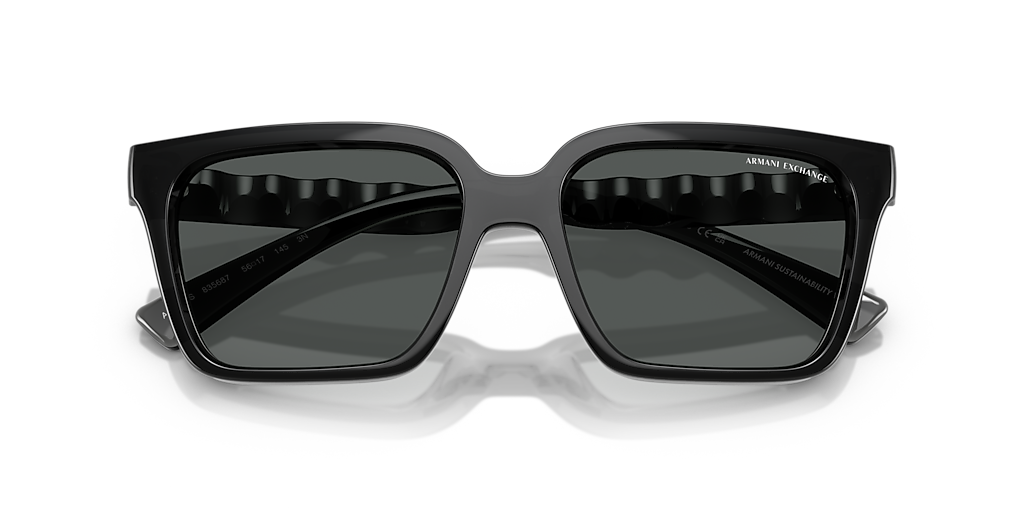 ARMANI EXCHANGE AX4147S Shiny Transparent Grey - Men Sunglasses, Dark Grey Lens