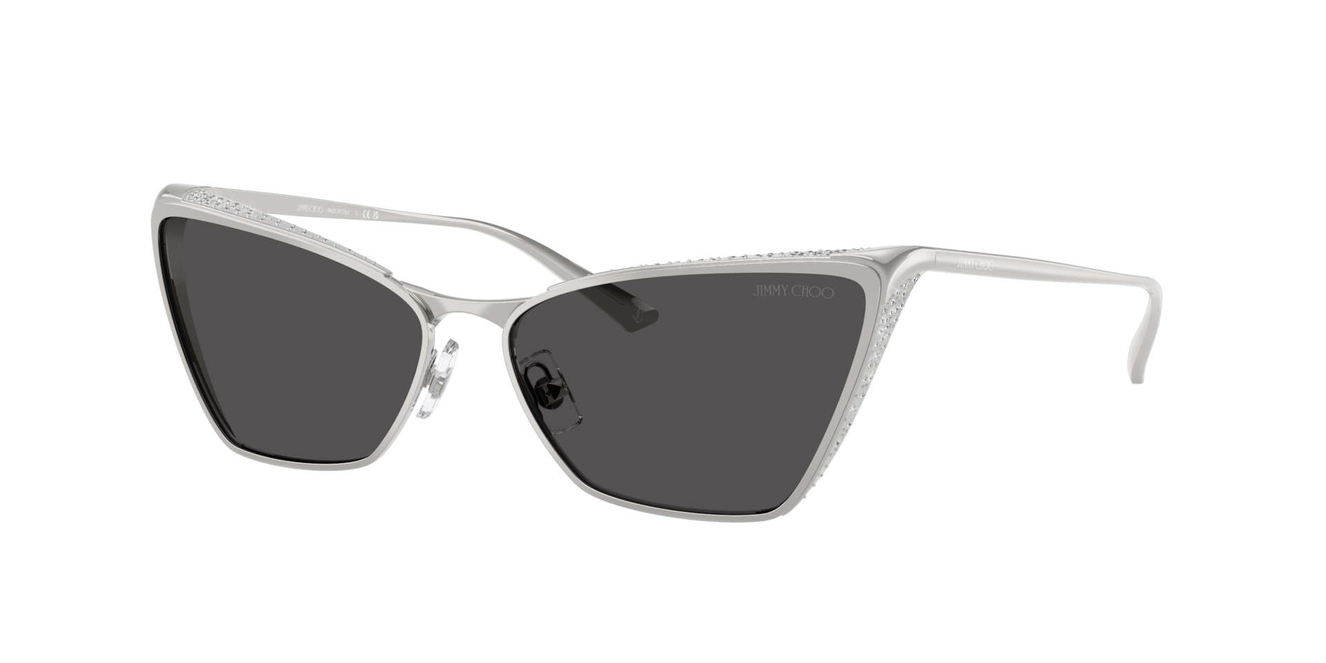 Jimmy Choo Woman Sunglass JC4019B - Frame color: Silver, Lens color: Dark Grey