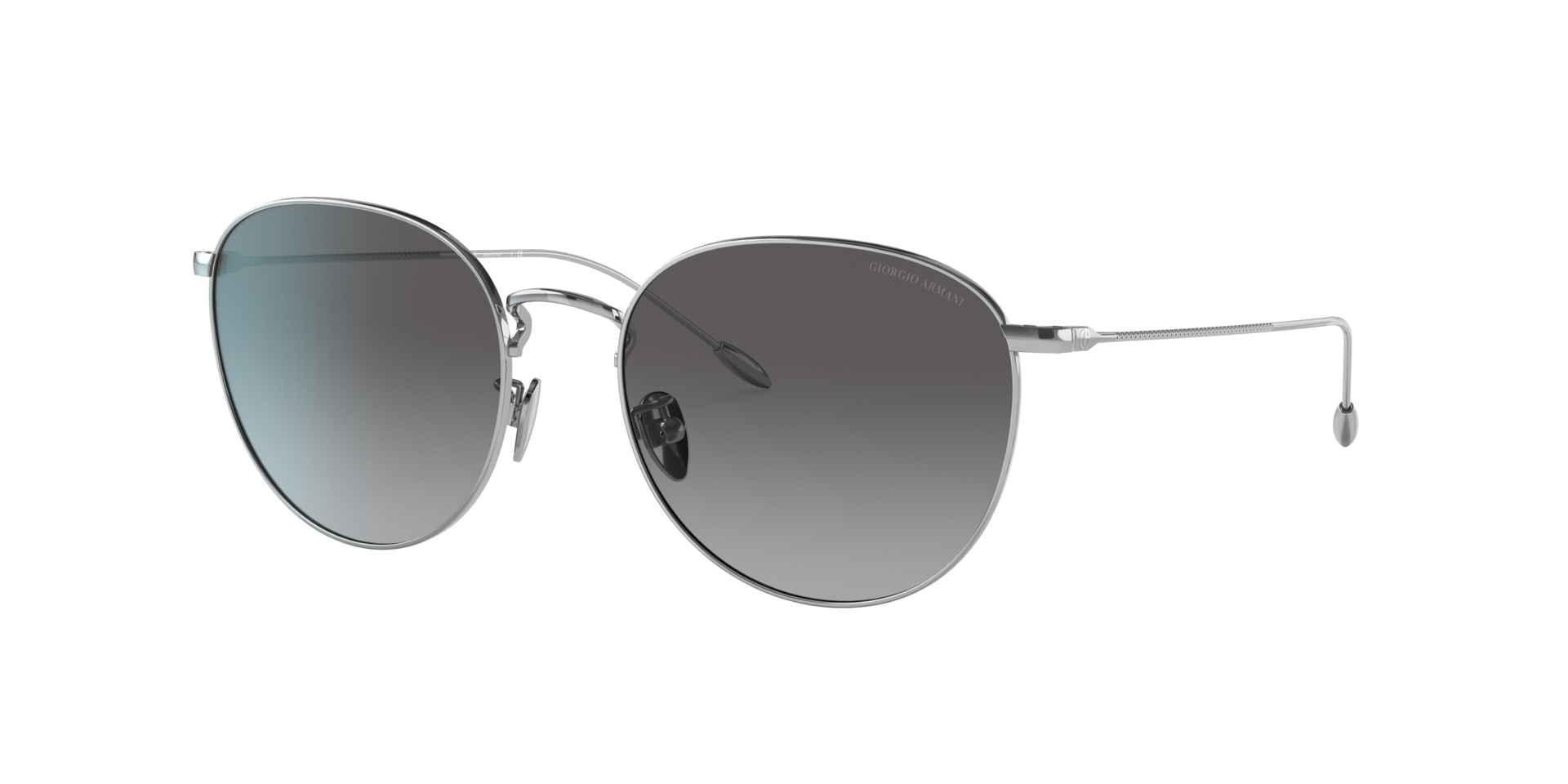 Giorgio Armani Woman Sunglass AR6114 - Frame color: Silver, Lens color: Gradient Grey
