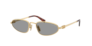Miu Miu MU 54YS L (80 - 14) with Grey lenses and Gold frame