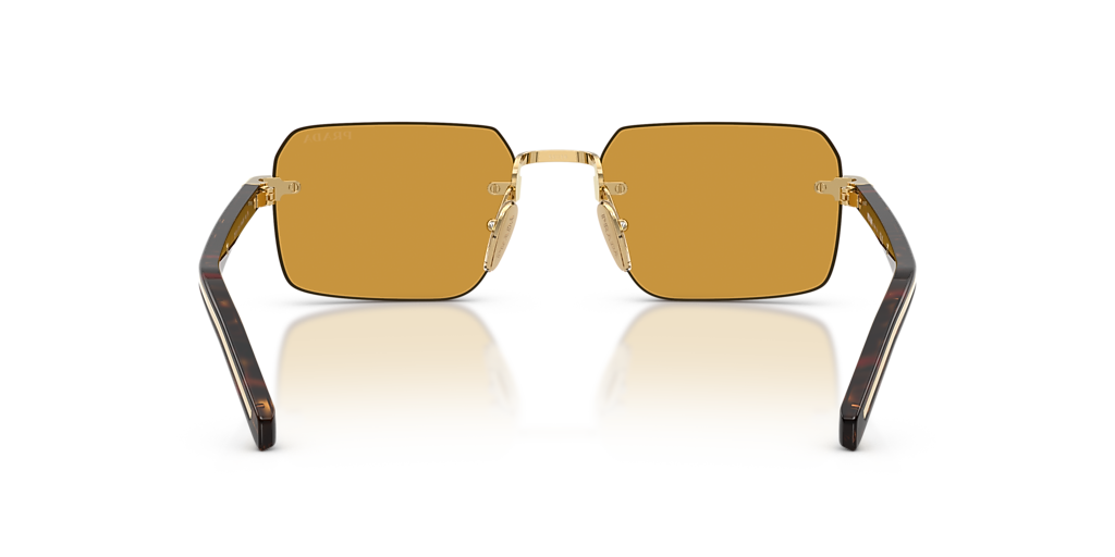 Prada PR D55S S (55 - 19) with Brown lenses and Gold frame  display picture 2