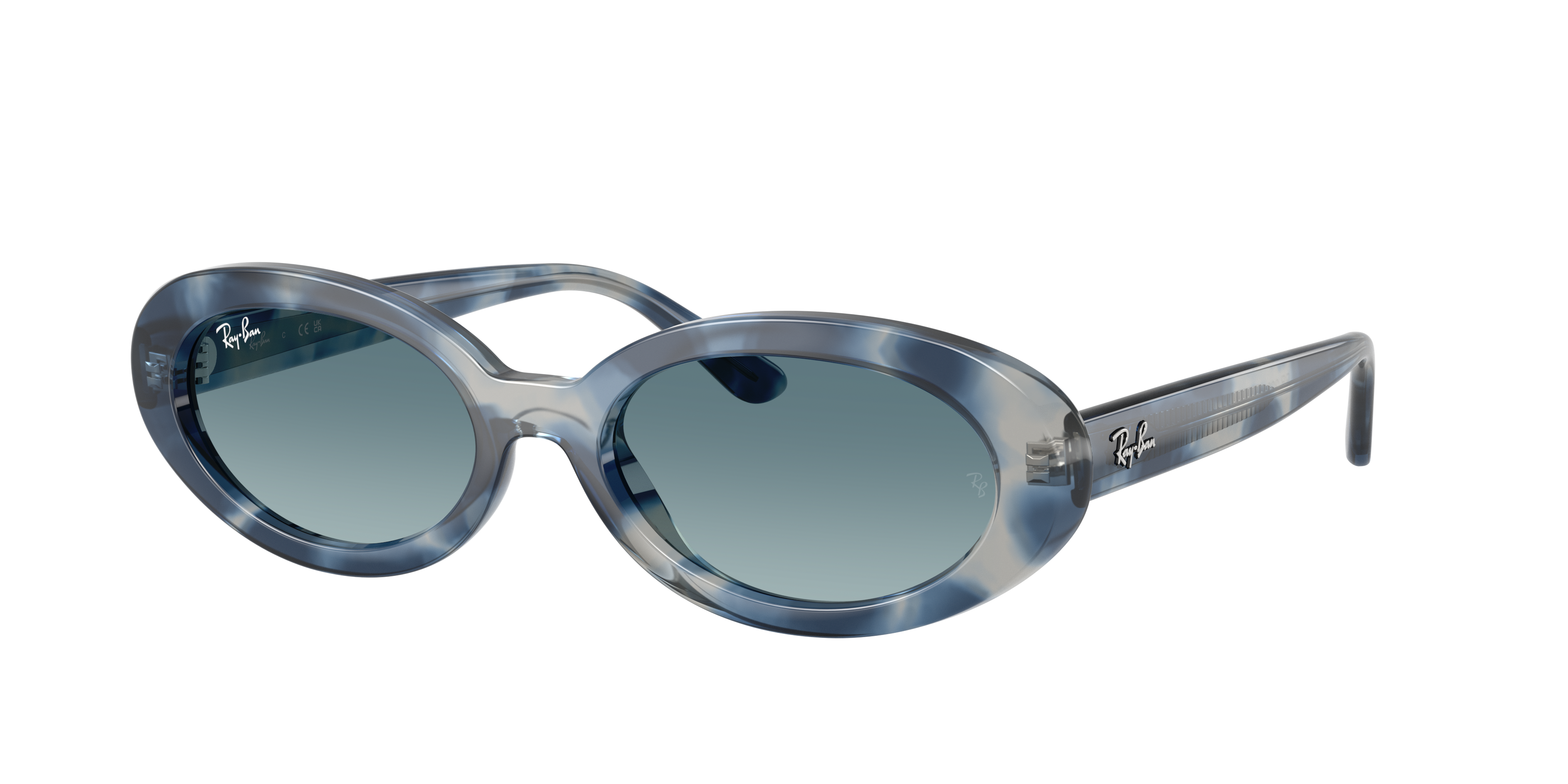 Ray-Ban Woman Sunglass RB2223 -  Frame color: Opal Blue Havana, Lens color: Blue Gradient Grey