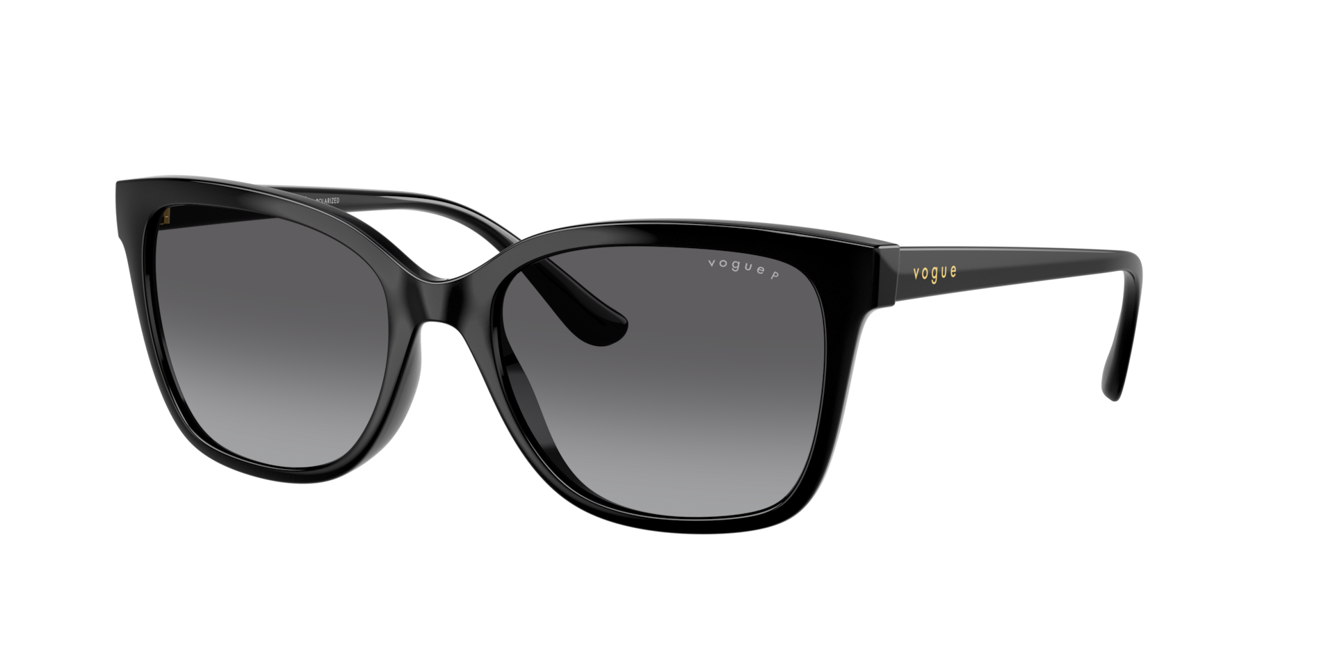 Vogue Eyewear Woman Sunglass VO5426S - Frame color: Black, Lens color: Gradient Grey Polarized