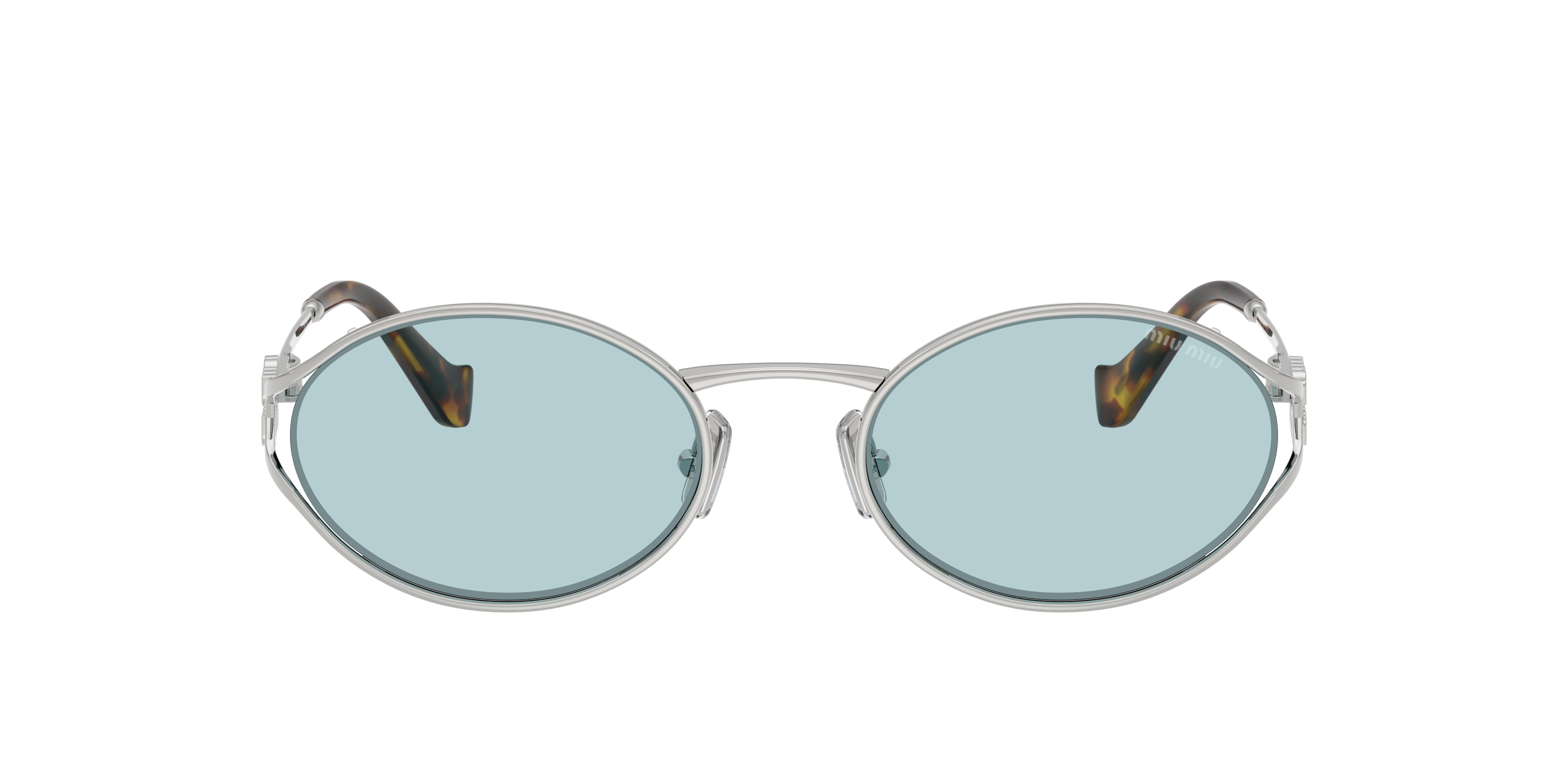 Miu Miu MU 52YS L (54 - 21) with Blue lenses and Silver frame
