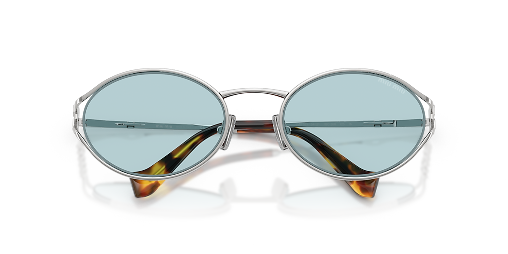 Miu Miu MU 52YS L (54 - 21) with Blue lenses and Silver frame