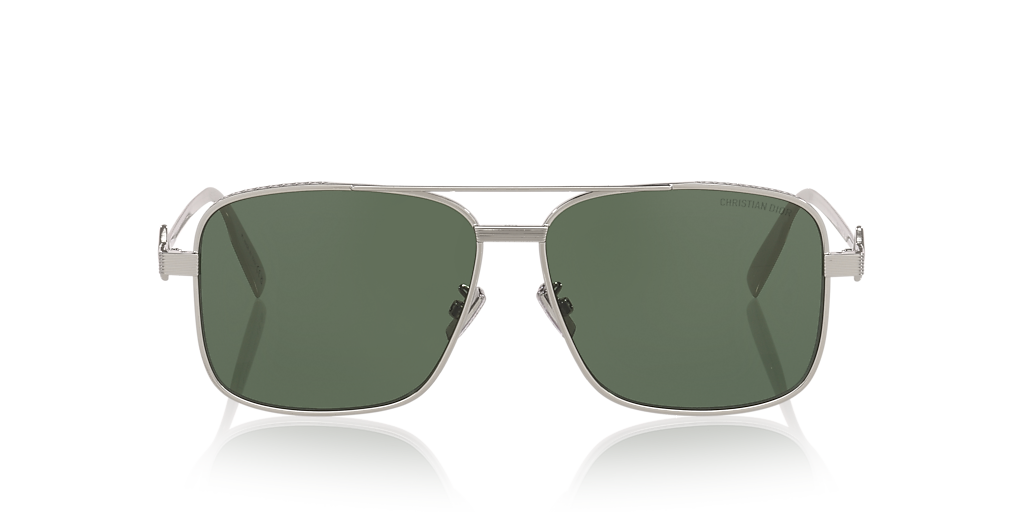 DIOR CD Diamond S9U M (58 - 13) with Green lenses and Silver frame