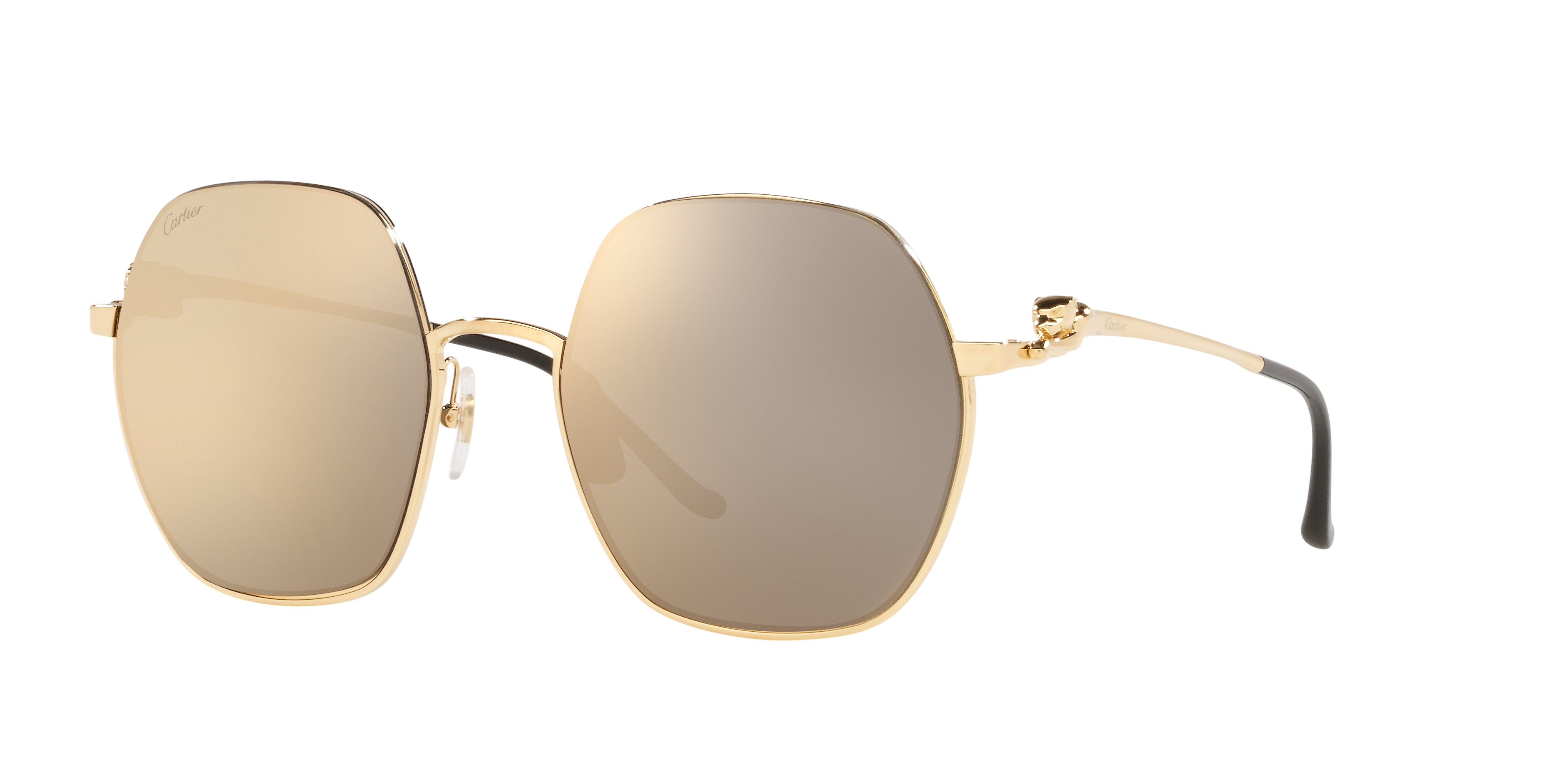 Cartier CT0267S XXL (58 - 21) with Pink lenses and Gold frame