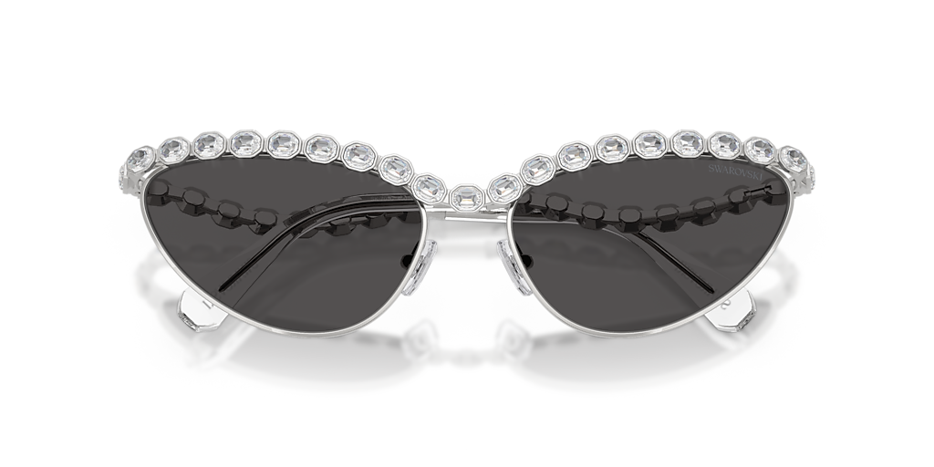 SWAROVSKI SK7030 Silver - Women Sunglasses, Dark Grey Lens