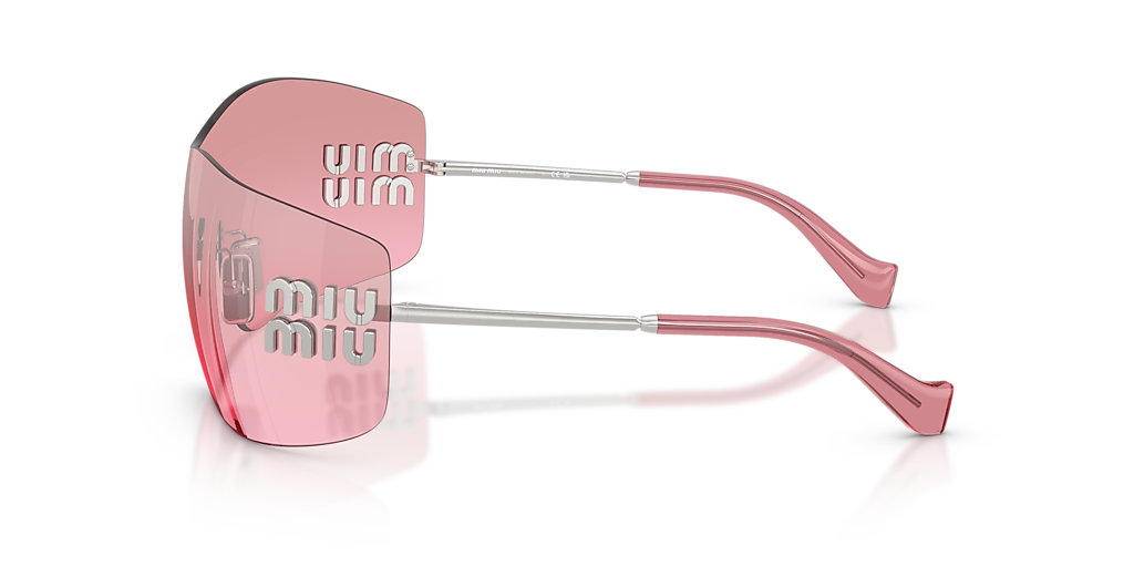 【値下げ】miumiu ミュウミュウ ピンクサングラス☆PRADA CHANEL Miu Miu MU B53S L (0 - 144) with Pink lenses and Silver frame