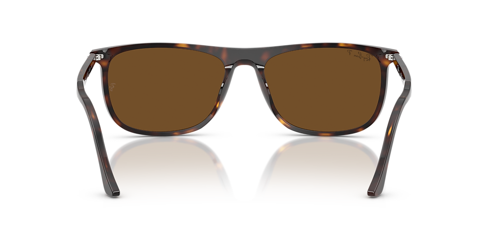 Ray-Ban Tortoise Shell Rectangle Sunglasses Brown Lens Mens Womens 23016 Ray-ban Tortoiseshell Sunglasses - Brown | Editorialist main image 2