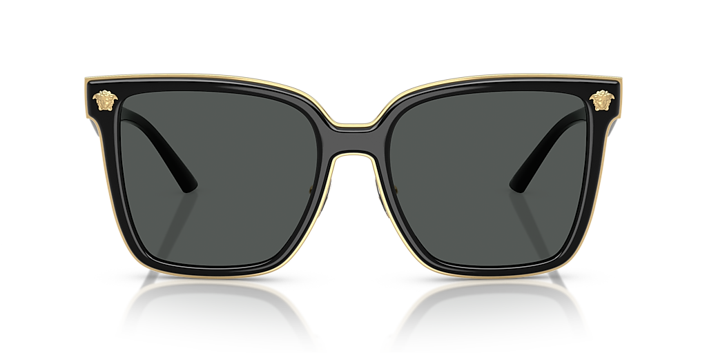 VERSACE VE2278D Black - Women Luxury Sunglasses, Dark Grey Lens
