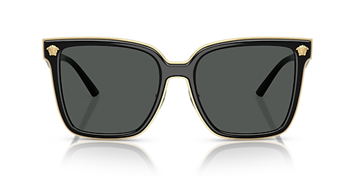 VERSACE VE2278D Black - Women Luxury Sunglasses, Dark Grey Lens