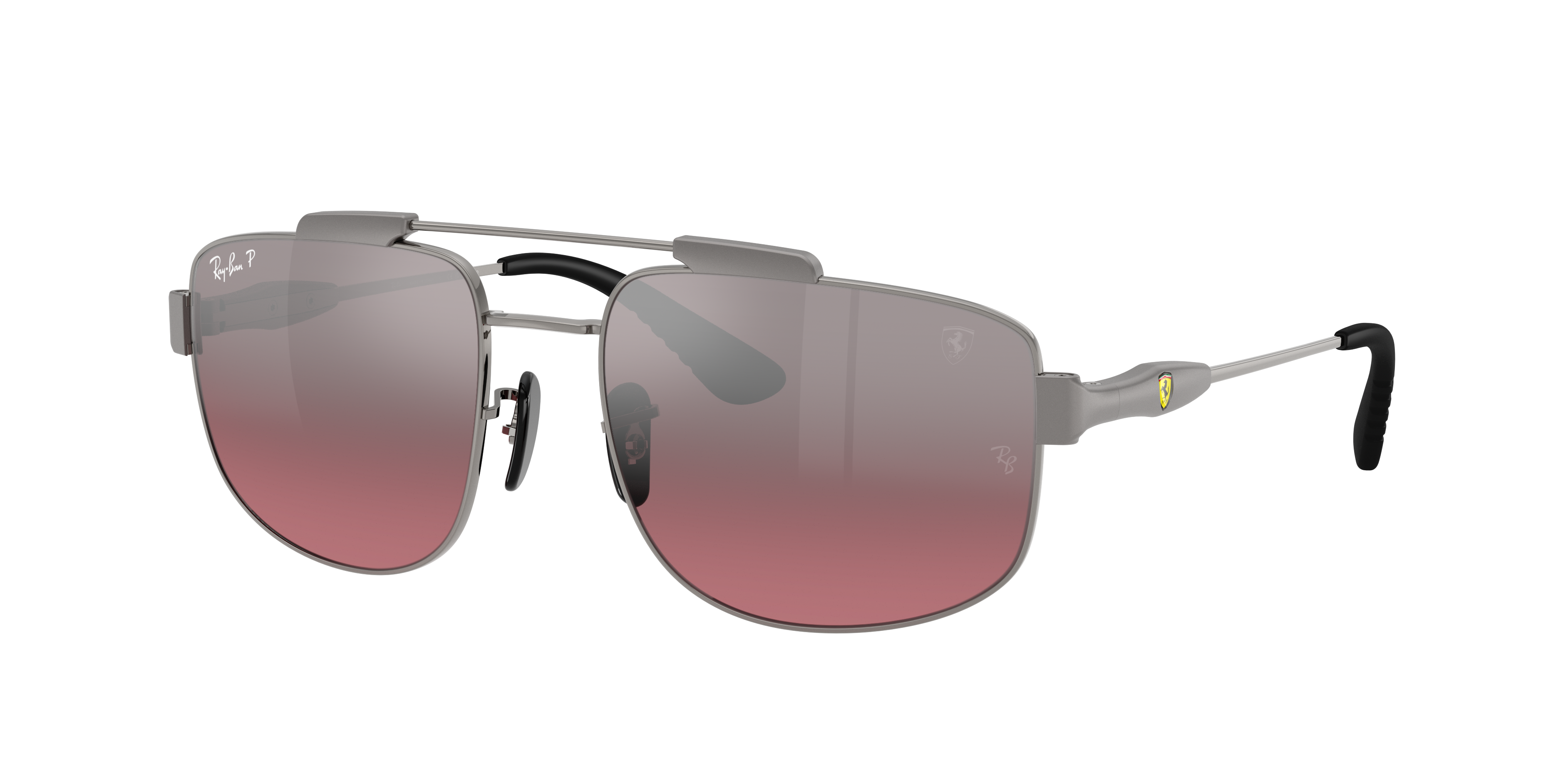 Ray-Ban Unisex Sunglass RB3789M Scuderia Ferrari Collection Polarized+ Lenses -  Frame color: Gunmetal, Lens color: Polarized Wine