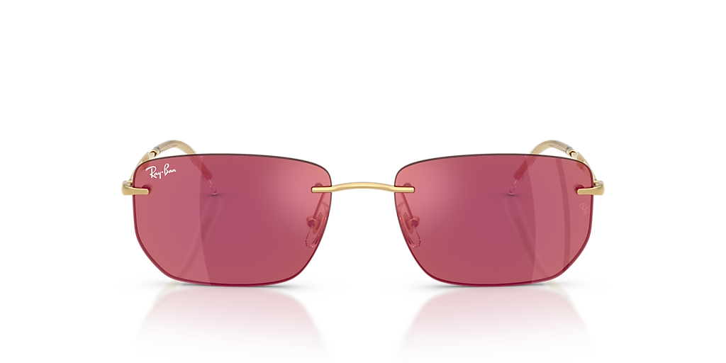 Ray-Ban RB3768 M (56 - 17) with Red lenses and Gold frame  display picture 3
