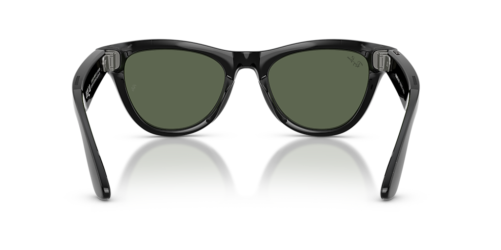 RW4014 Ray-Ban Meta Skyler Black - Unisex Sunglasses, G-15 Green Lens