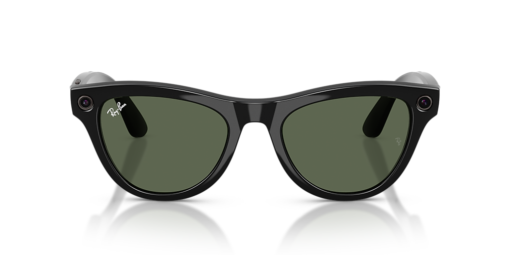 RW4014 Ray-Ban Meta Skyler Black - Unisex Sunglasses, G-15 Green Lens