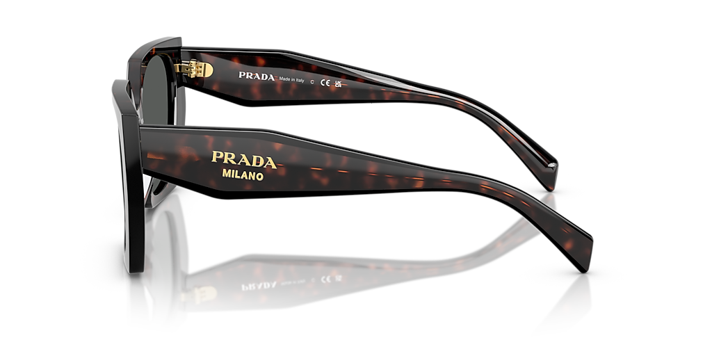 PRADA PR 15WS Root/Black - Women Luxury Sunglasses, Dark Grey Lens