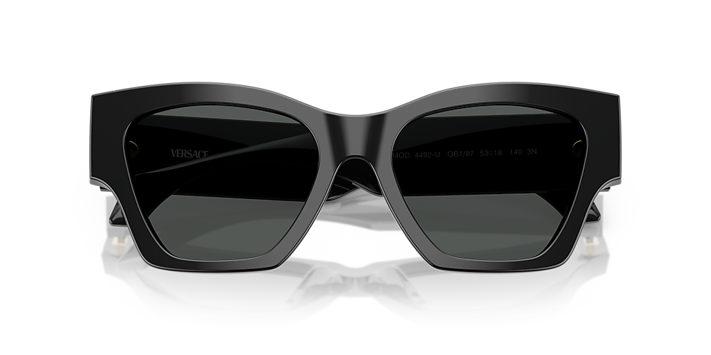 VERSACE VE4492U Black - Women Luxury Sunglasses, Dark Grey Lens