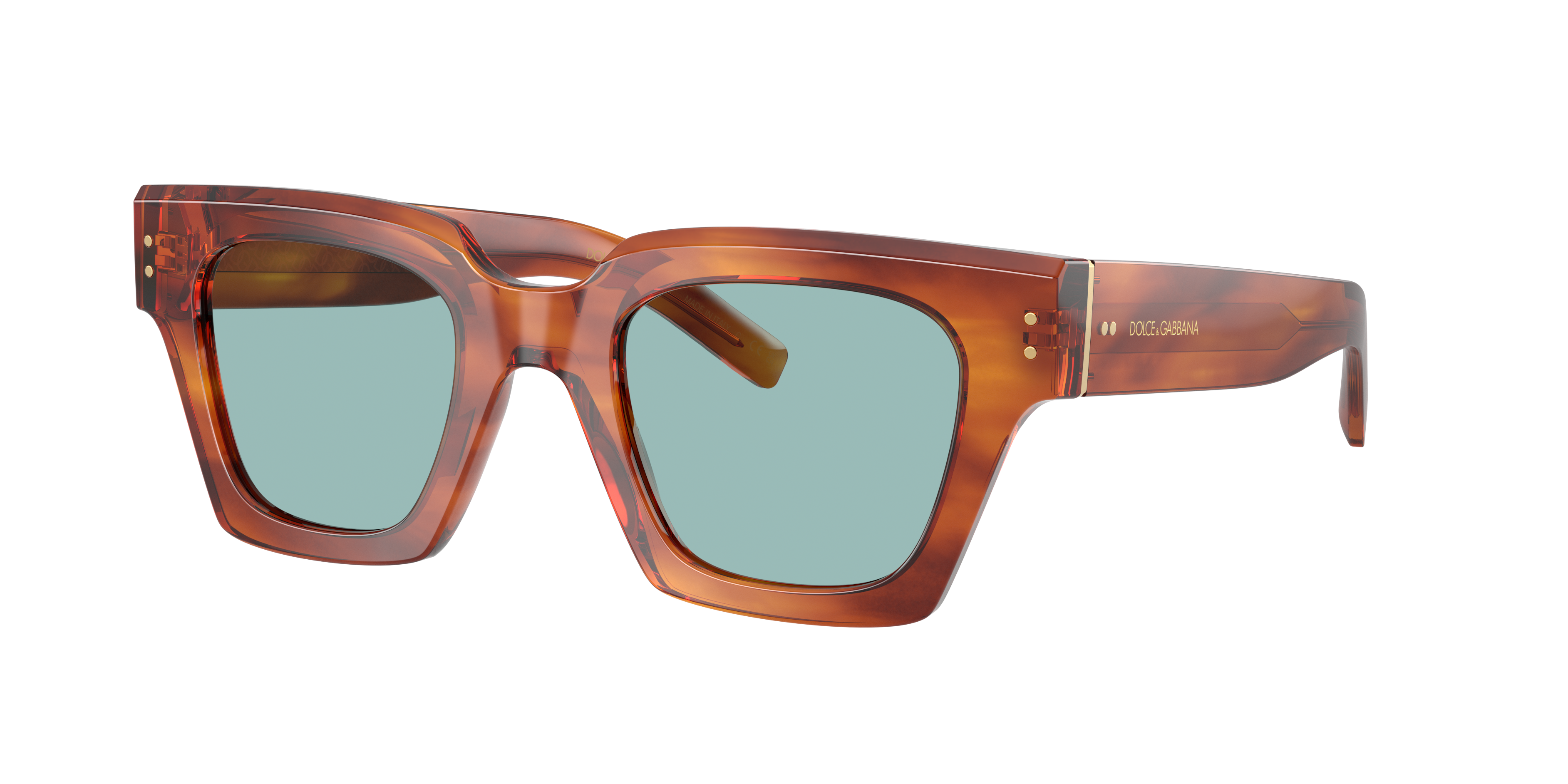 Dolce&Gabbana Man Sunglass DG4413 -  Frame color: Havana Ginger, Lens color: Blue