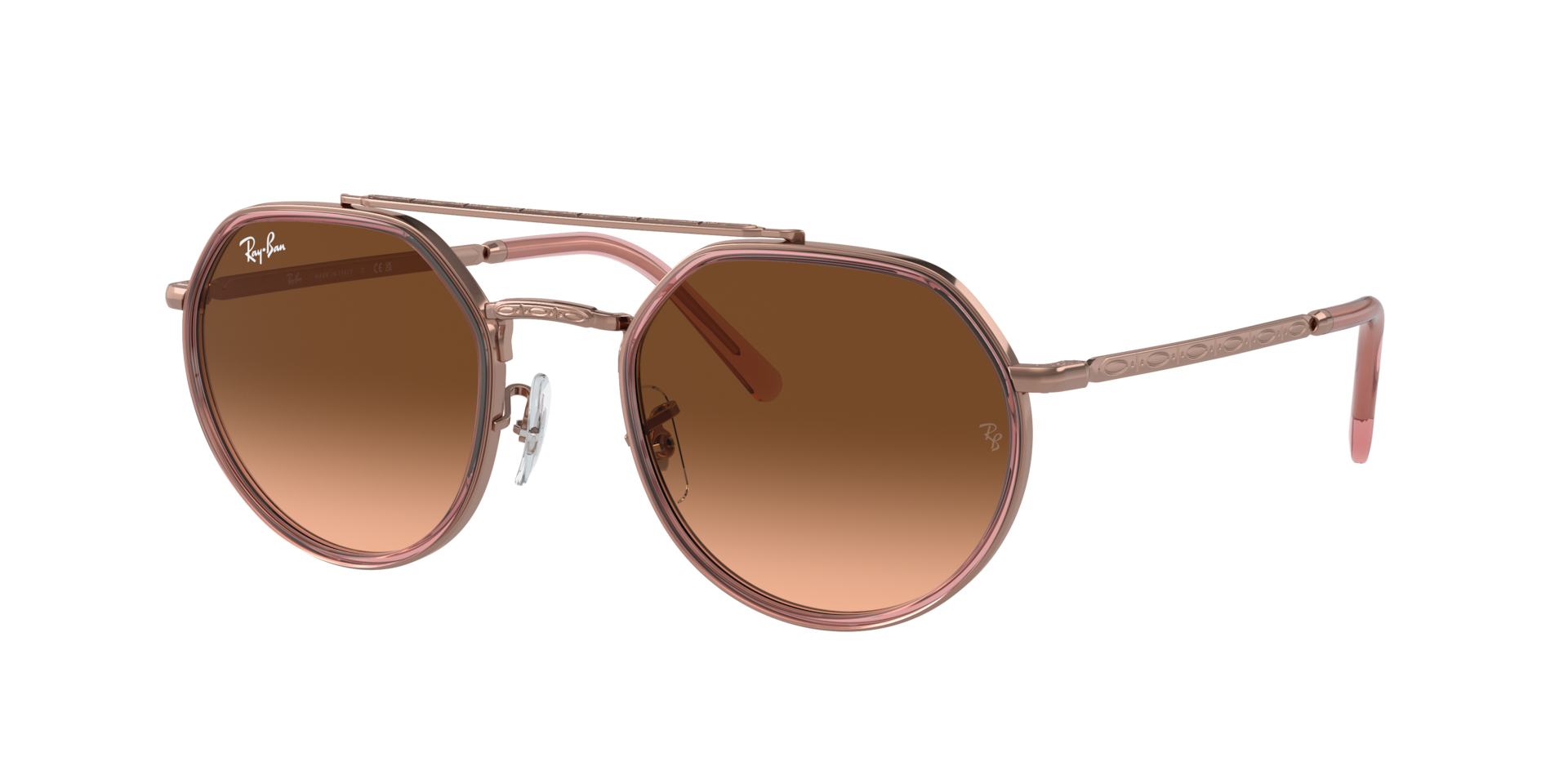 Ray-Ban Unisex Sunglass RB3765 -  Frame color: Copper, Lens color: Pink/Brown