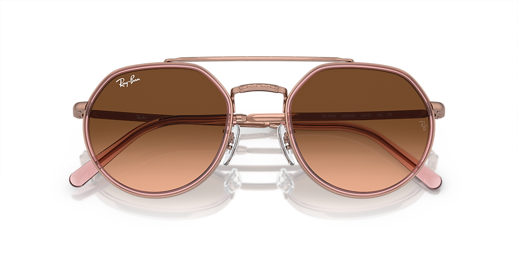 Ray-Ban RB3765 L (53 - 22) with Pink lenses and Copper frame  display picture 2