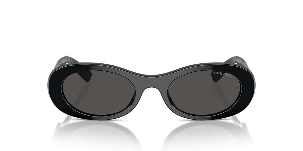 【Miu Miu】0MU 06ZS オーバル サングラス(black,Havana) Miu Miu MU 06ZS S (50 - 20) with Grey lenses and Black frame