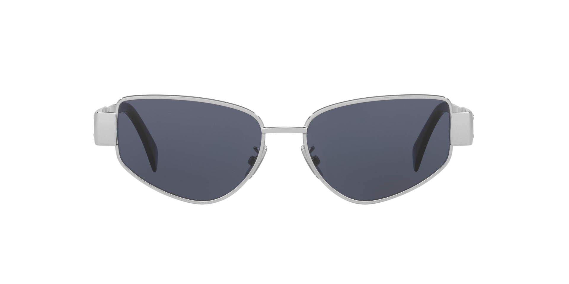 NEW CELINE SUNGLASSES WOMEN SILVER BLUE EYEWEAR CELINE CL40293U 16V CELINE Triomphe Metal CL40293U 16V 55 – Women main image 3