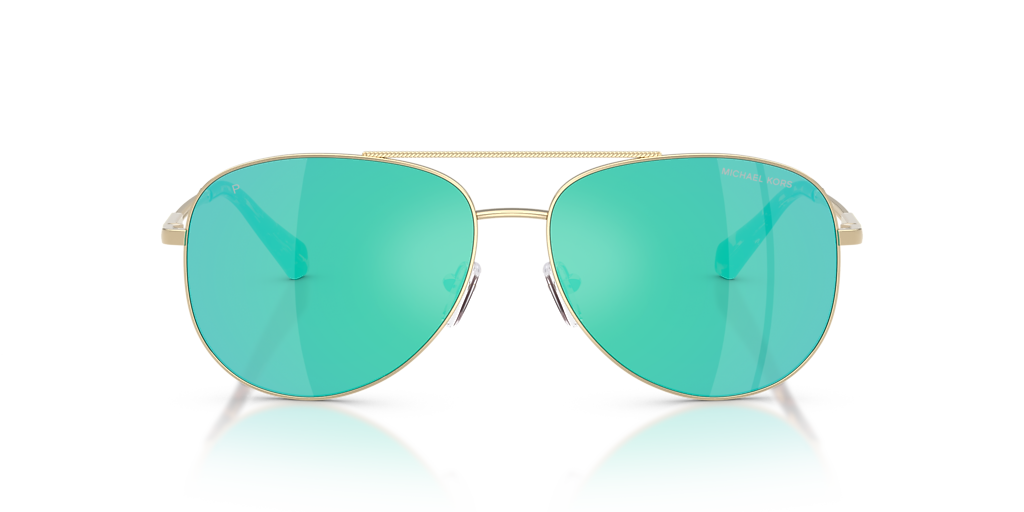 Michael Kors Gold Aviator Sunglasses with Blue Lenses Michael Kors Women main image 3