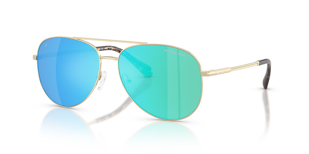 Michael Kors Perledo L (58 - 14) with Blue lenses and Gold frame
