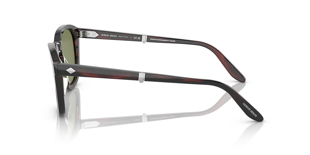 GIORGIO ARMANI AR8170 Striped Brown - Men Sunglasses, Bottle Green Lens