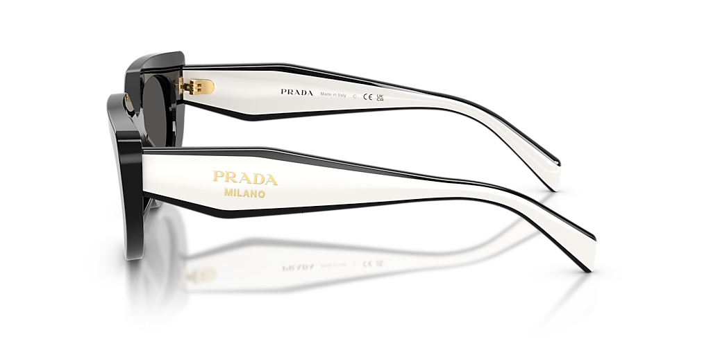Prada PR D02S M (53 - 20) with Grey lenses and Black frame