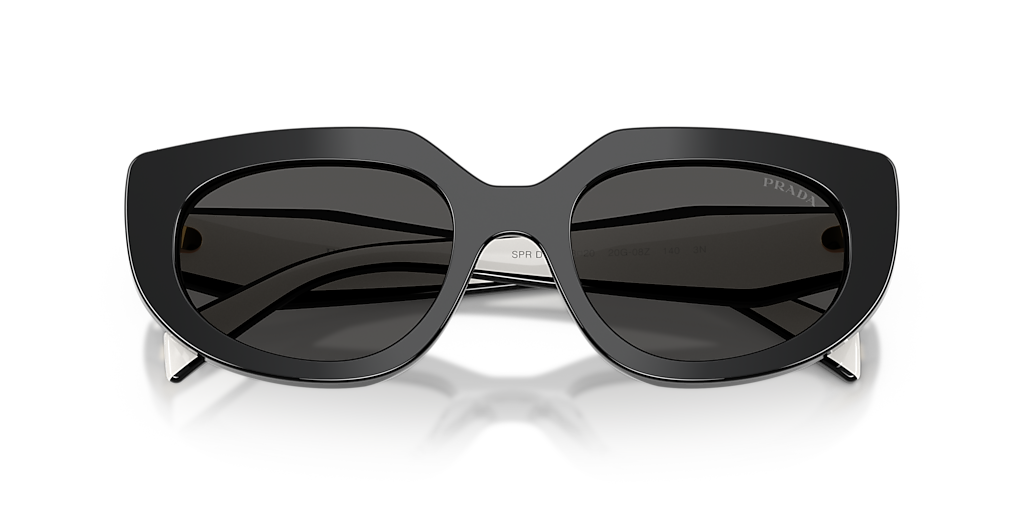 Prada PR D02S M (53 - 20) with Grey lenses and Black frame