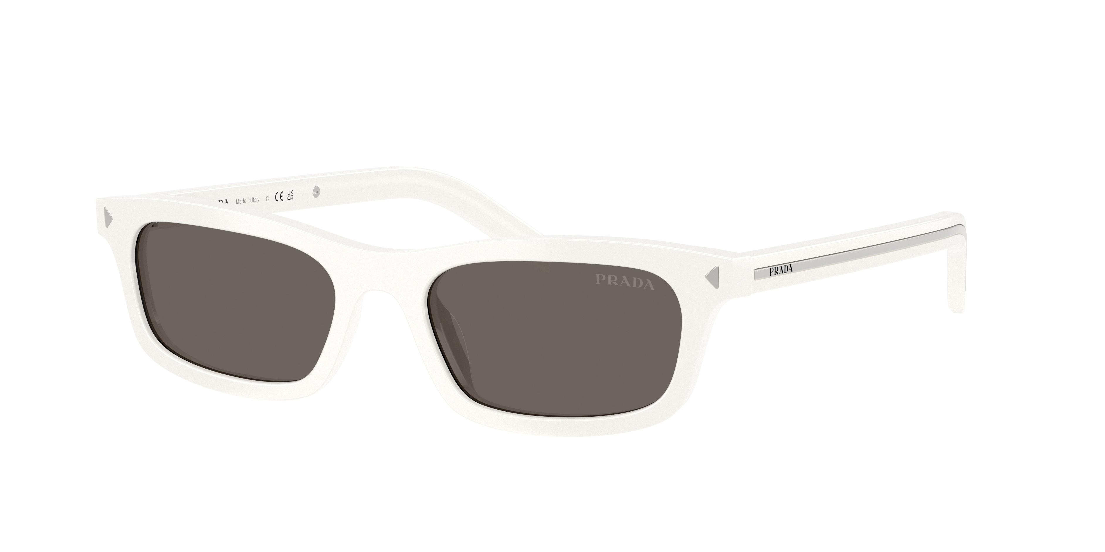 Prada Woman Sunglass PR D05S -  Frame color: Talc, Lens color: Dark Grey
