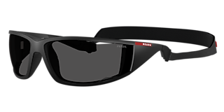 Prada Linea Rossa PS A53S XXL (62 - 14) with Grey lenses and Black