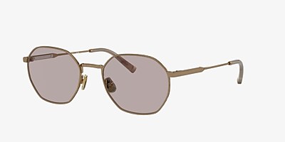 Brunello Cucinelli BC2003ST 51 Polarized White & Gold satiniert 