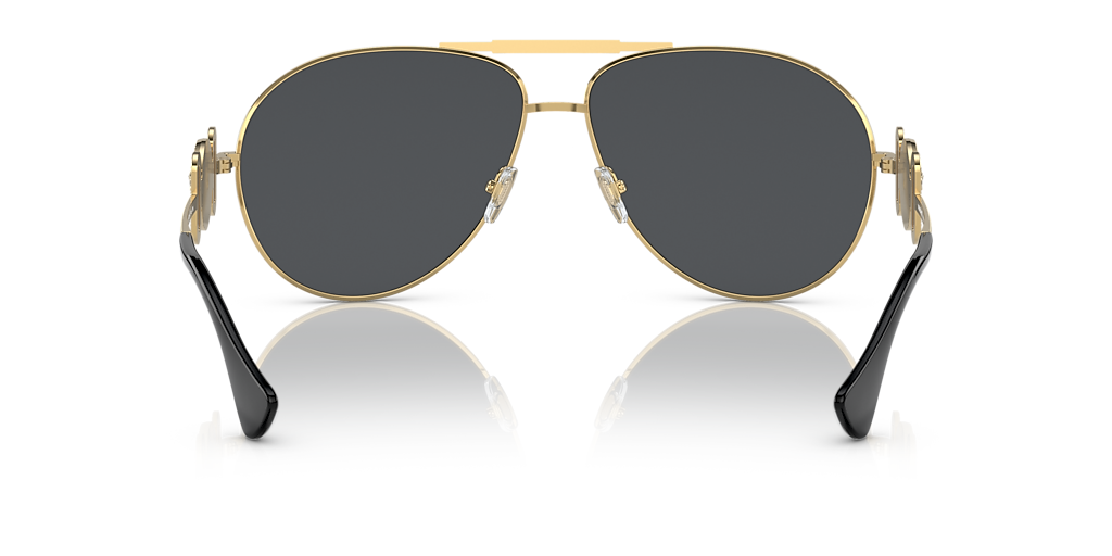 VERSACE VE2249 Gold - Unisex Luxury Sunglasses, Dark Grey Lens