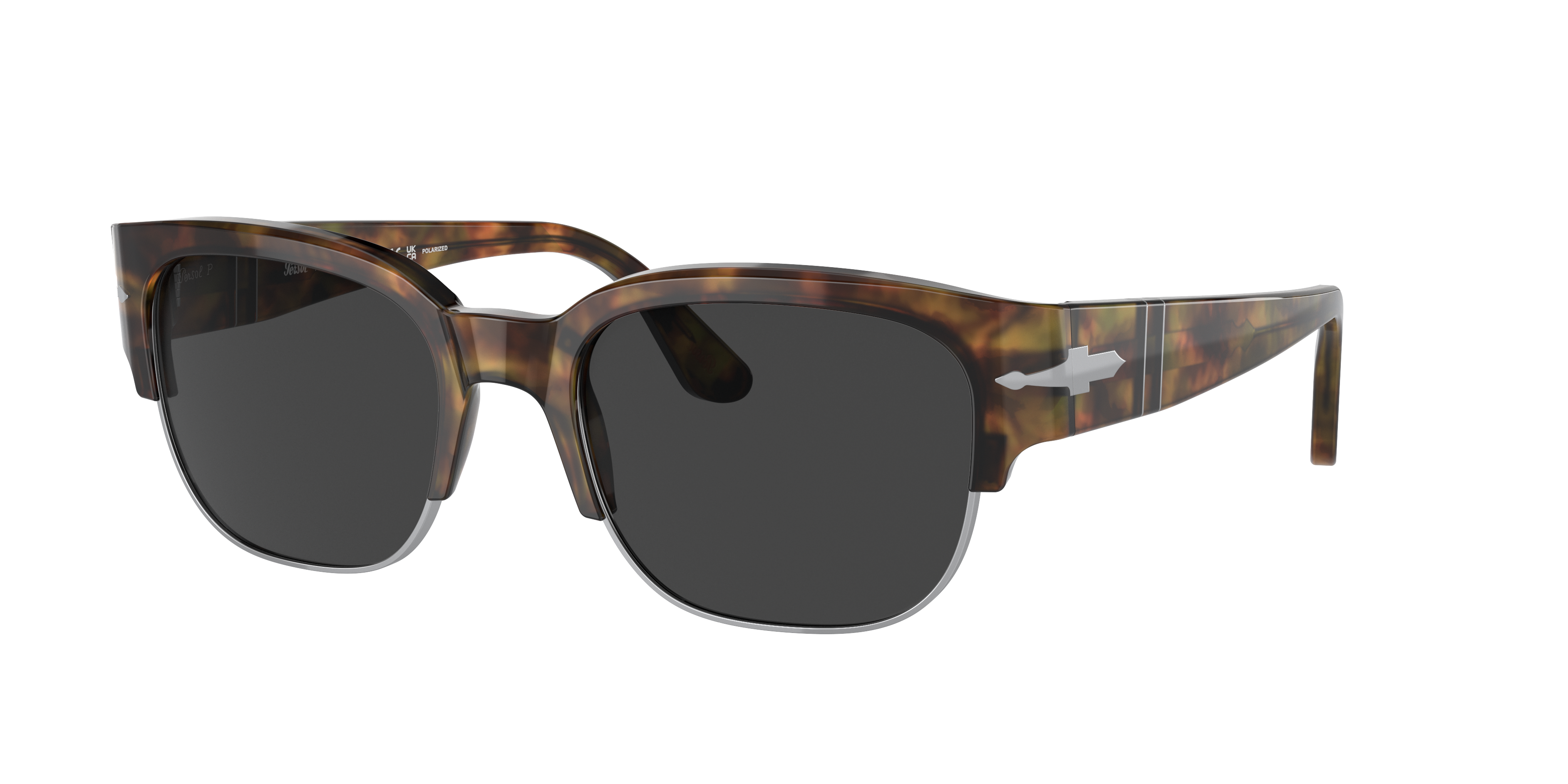 Persol Unisex Sunglass PO3319S - Tom -  Frame color: Caffe, Lens color: Polarized Black