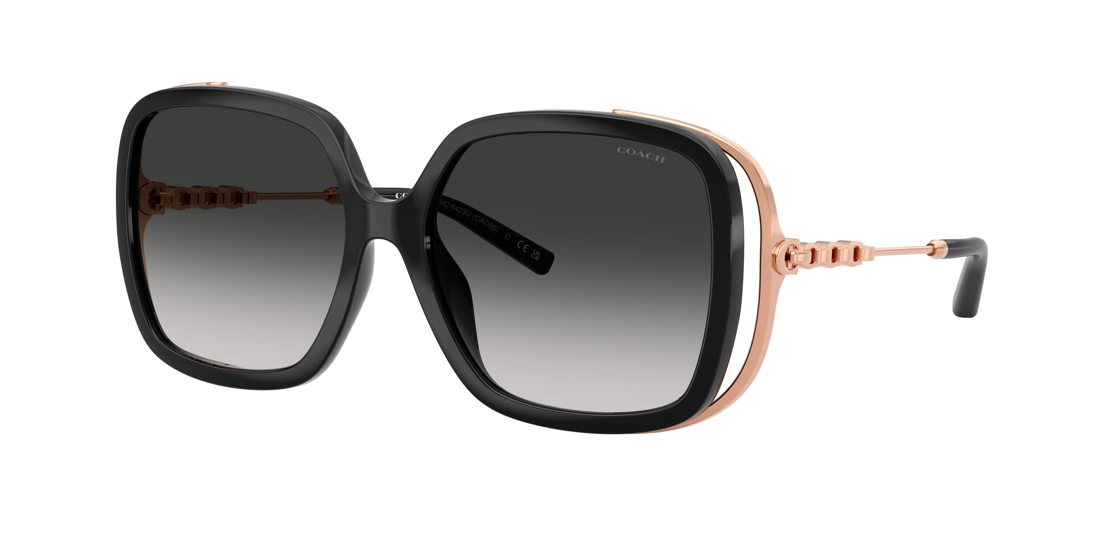 Coach HC8423U CAD80 XL (56 - 16) with Grey lenses and Black frame