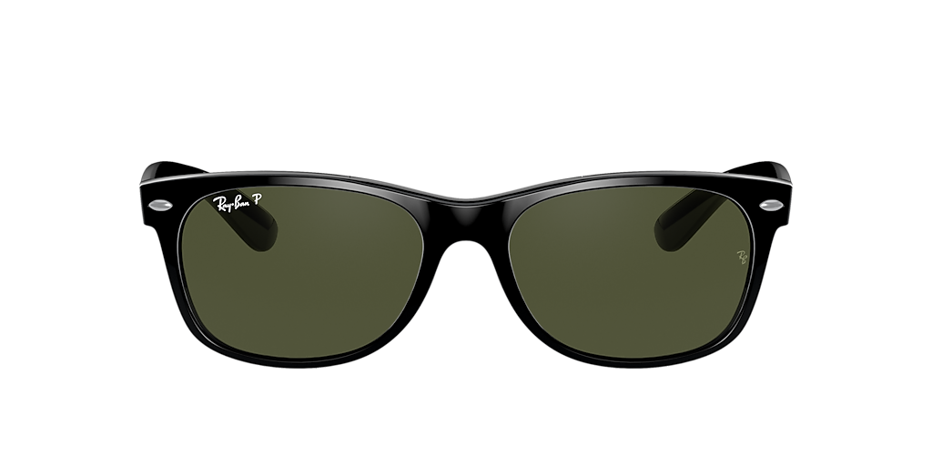 RAY-BAN RB2132 New Wayfarer Mickey S20 Black - Sunglasses, G-15 Green Lens