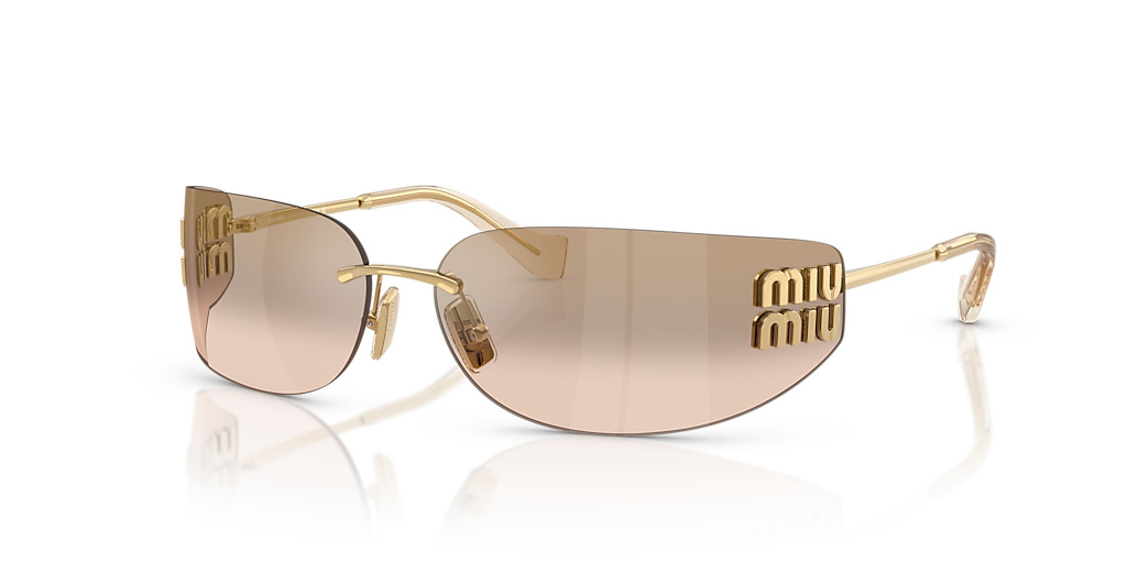 Miu Miu MU A51S M (75 - 14) with Brown lenses and Gold frame