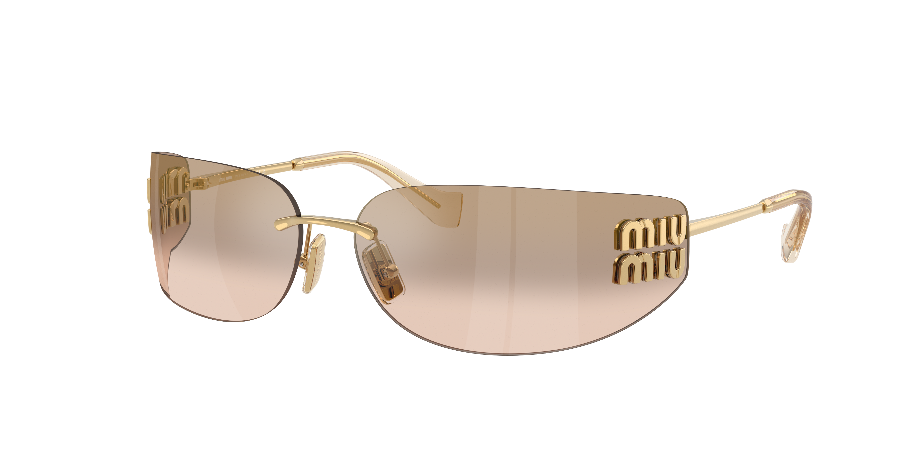 Miu Miu Woman Sunglasses Mu A51s In Bronze Mirrow Gradient
