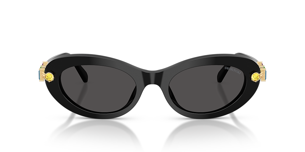 SWAROVSKI SK6042 Black - Women Sunglasses, Dark Grey Lens