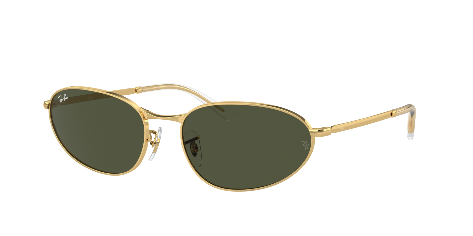 Ray-Ban Unisex Sunglass RB3734 - Frame color: Arista Gold, Lens color: Green