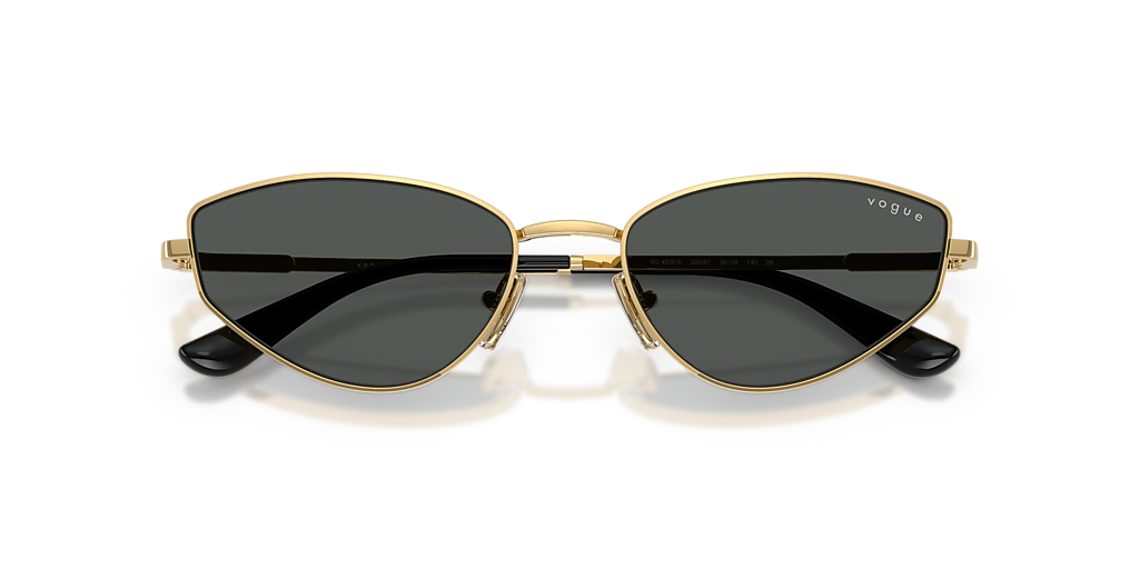 Vogue Women\'s Gold and Grey Sunglasses! Vogue Eyewear VO4339S L (56 - 18) with Grey lenses and Gold  main image 2