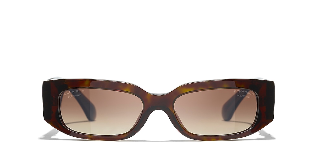 Chanel Rectangle Sunglasses CH5544 XS (53 - 17) with Brown lenses
